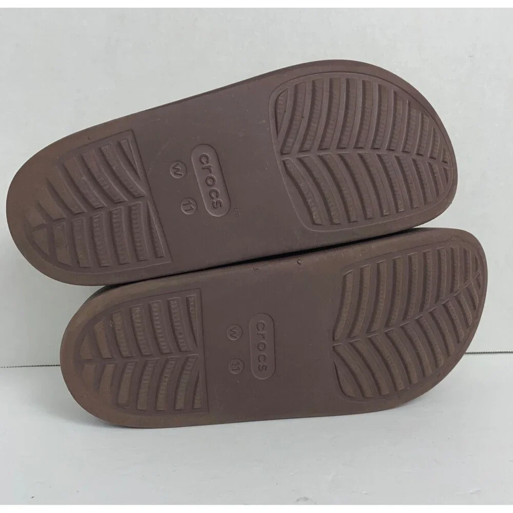 Crocs Dylan Platform Clog Shoes Womens 11 Tan Brown Comfort Chunky Mule Slip On - Picture 7 of 11